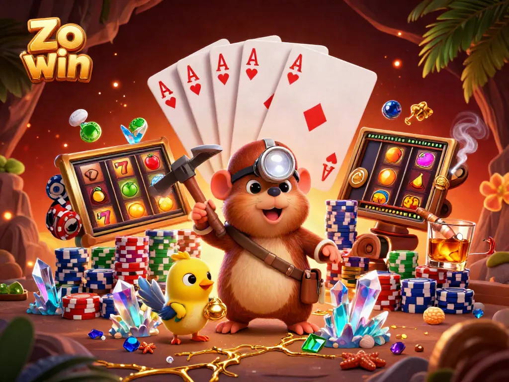 Experience thrilling jackpots at Zo win with slots and vibrant treasures in a magical 3D casino.