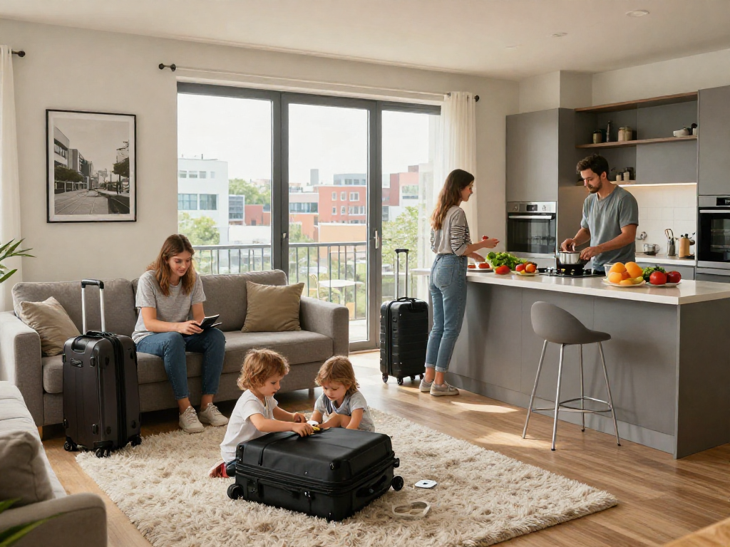 Monteure und Touristen in einem gemütlichen Monteurzimmer Hannover mit modernen Annehmlichkeiten.