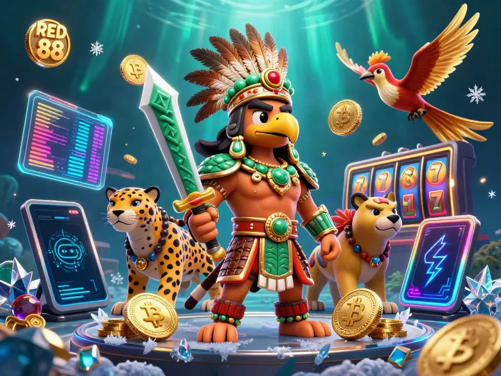Engage in immersive gameplay at RED 88 with vibrant characters and dynamic casino elements.