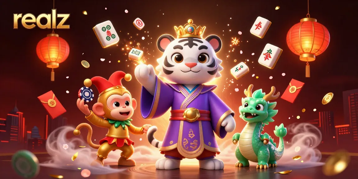 Experience realz excitement with a vibrant casino scene showcasing thematic 3D characters.